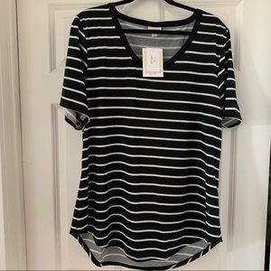 LuLaRoe Black and White Iris Tee - NWT